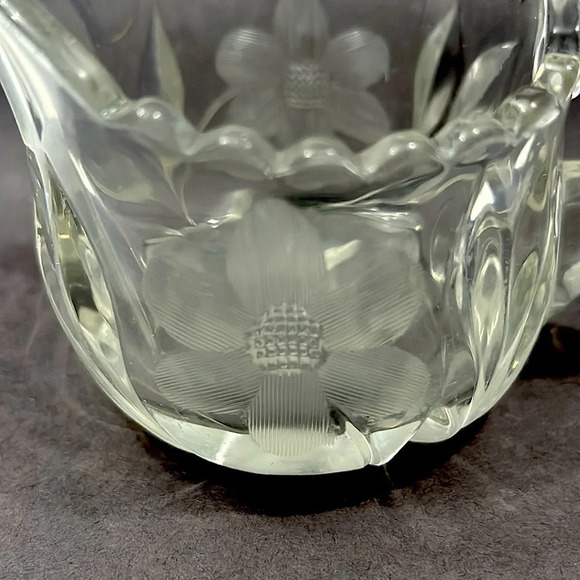 Tiffin/ Franciscan Cut Floral Pattern Creamer - Picture 2 of 3